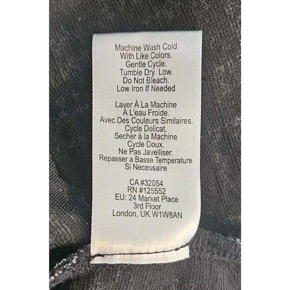 Anthropologie Dolan Left Coast Callan Ruffled Houndstooth Top Size M Sleeveless - Picture 7 of 7